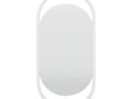 Дизайнерское настенное зеркало Glass Memory Muse в металлической раме белого цвета